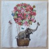 Serviette Elefant im Heissluftballon
