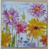Serviette verschiedene Blumen