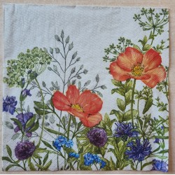 Serviette verschiedene Blumen 3