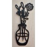 Metall Blumenvase schwarz zum Aufhängen