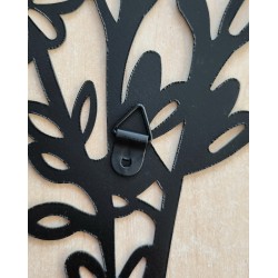 Metall Blumenvase schwarz zum Aufhängen