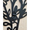 Metall Blumenvase schwarz zum Aufhängen