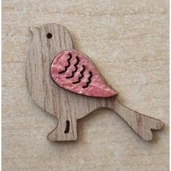 Holz Vogel rosa