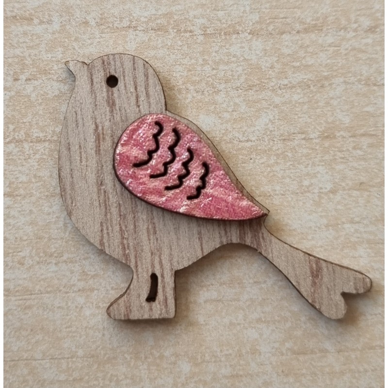 Holz Vogel rosa