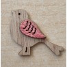 Holz Vogel rosa