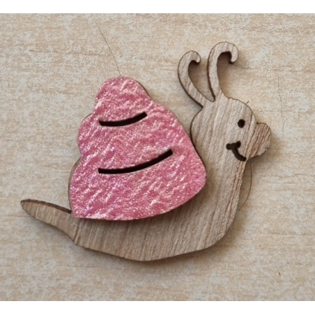 Holz Schnecke rosa