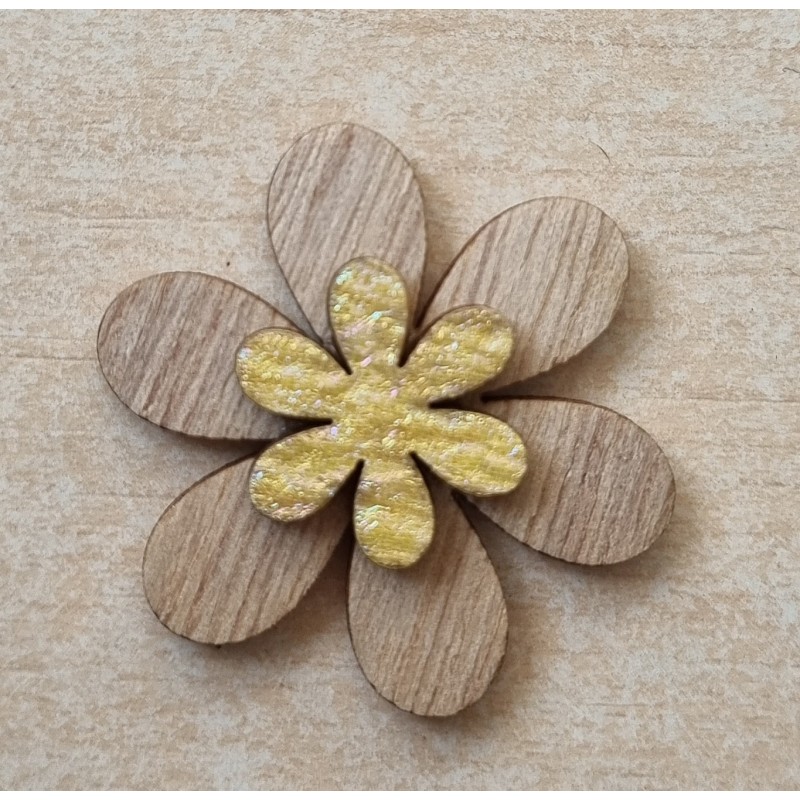 Holz Blume gelb