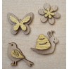 Holz Blume gelb