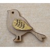 Holz Vogel gelb