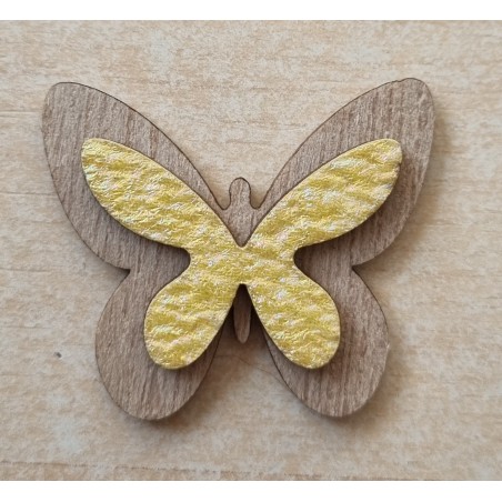 Holz Schmetterling gelb