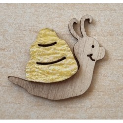 Holz Schnecke gelb