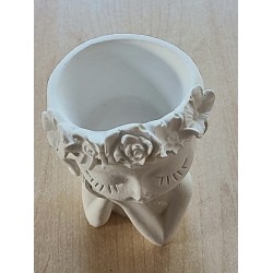 Beton Blumenmädchen weiss