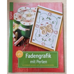 Fadengrafik mit Perlen
