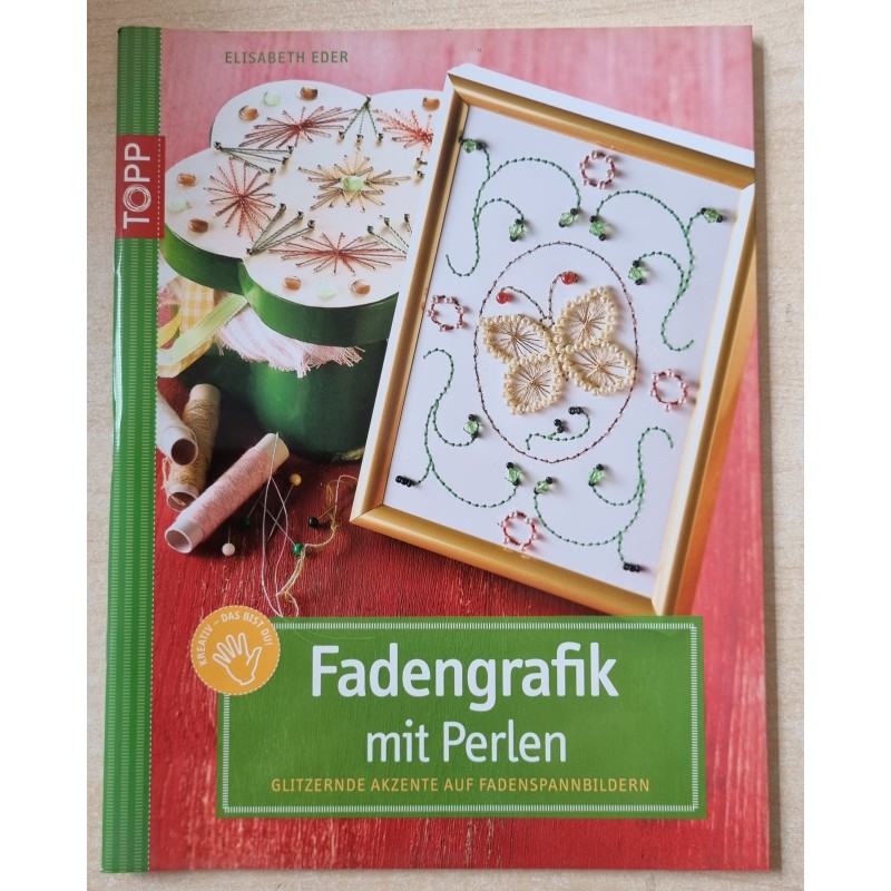 Fadengrafik mit Perlen