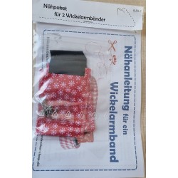 Bastelset für Zwei Wickelarmbänder rot