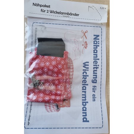 Bastelset für Zwei Wickelarmbänder rot