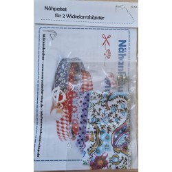 Bastelset für Zwei Wickelarmbänder lila/bunt