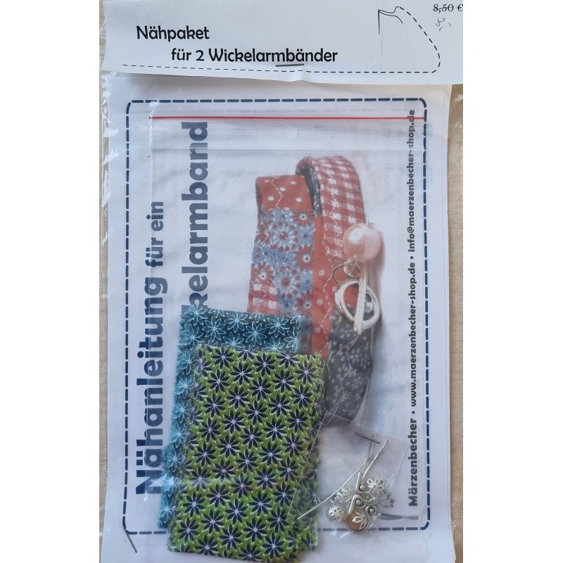 Bastelset für Zwei Wickelarmbänder grün/petrol
