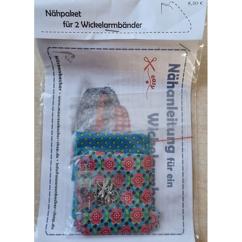 Bastelset für Zwei Wickelarmbänder türkis/bunt
