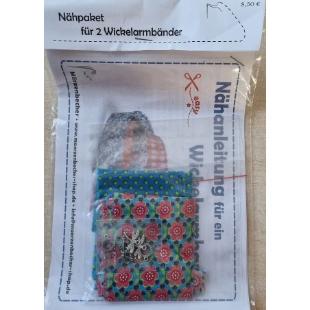 Bastelset für Zwei Wickelarmbänder türkis/bunt
