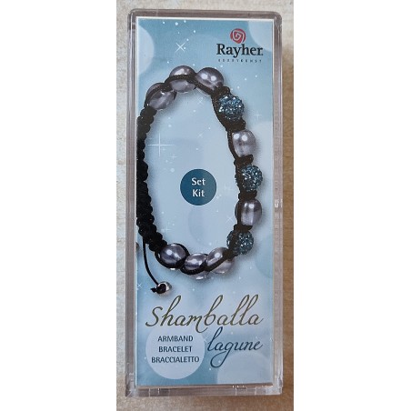 Bastelset Shamballa Armband türkis/grau