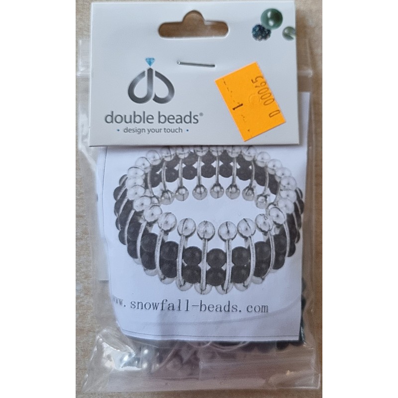 Bastelset Armband schwarz/silber