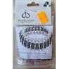 Bastelset Armband schwarz/silber