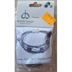 Bastelset Armband anthrazit/silber