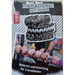 Bastelset Armband Paracord schwarz