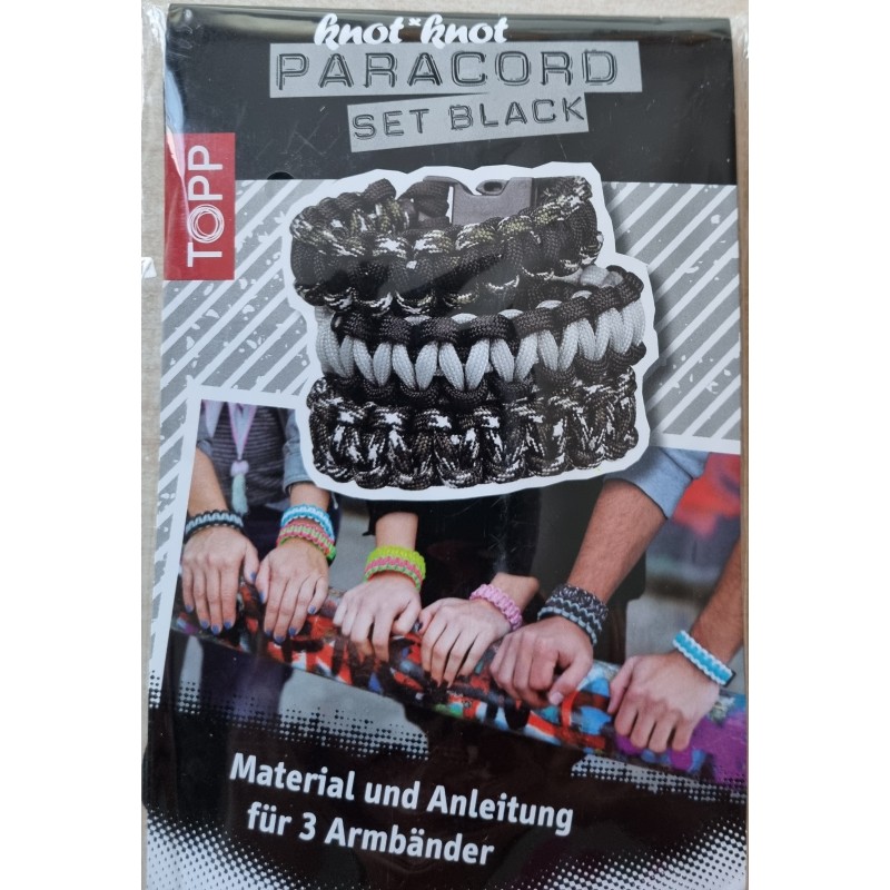 Bastelset Armband Paracord schwarz