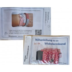 Bastelset für Zwei Wickelarmbänder rot