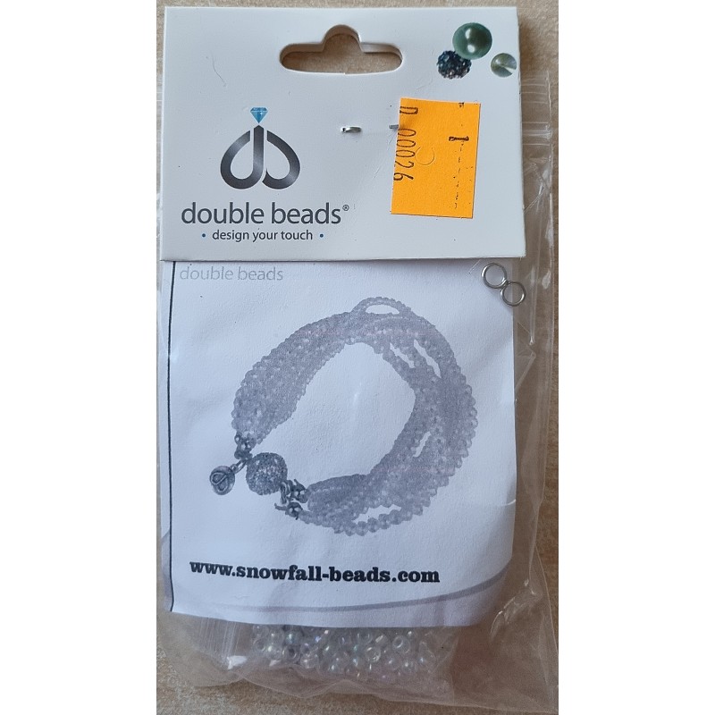 Bastelset Armband weiss/silber