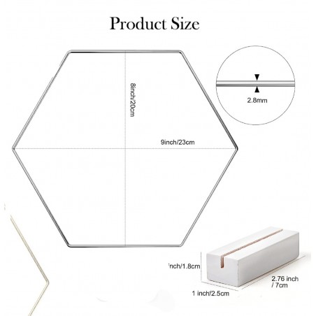 Hexagon Metallring mit Holzständer