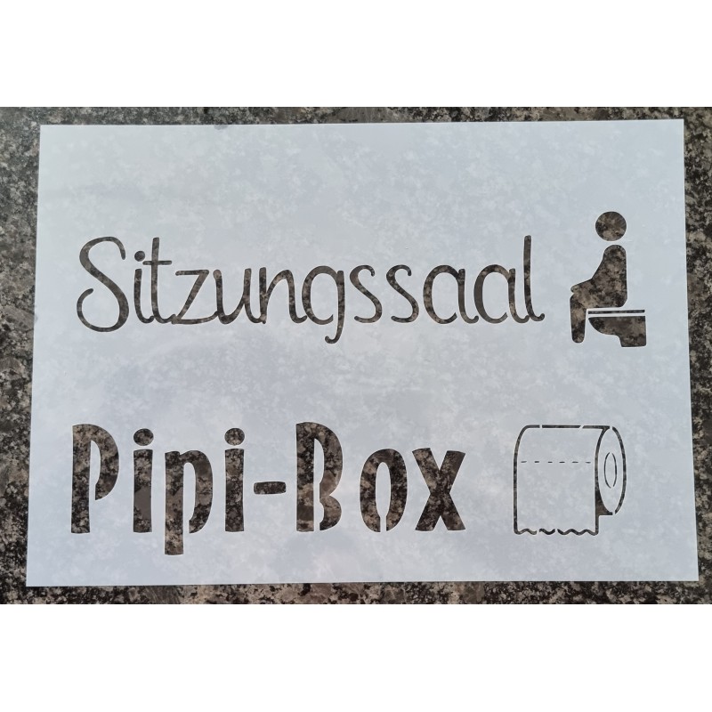 Schablone Pipi - Box