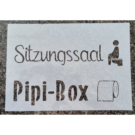 Schablone Pipi - Box