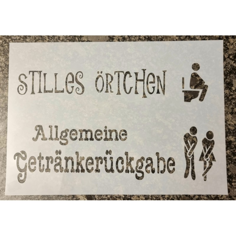 Schablone Stilles Örtchen