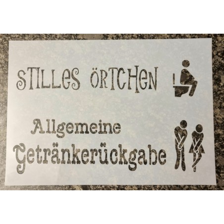 Schablone Stilles Örtchen