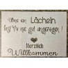Schablone Ohne ein Lächeln....