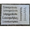 Schablone Leinengarderobe/Leinenparkplatz