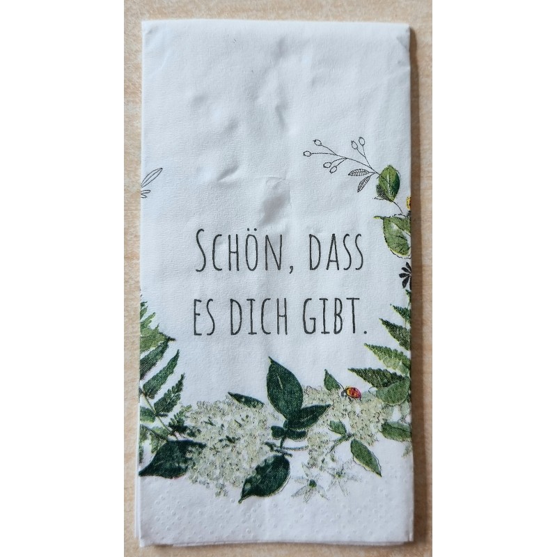 Taschentücher Schön dass es Dich gibt