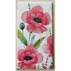 Taschentücher Mohnblume rot