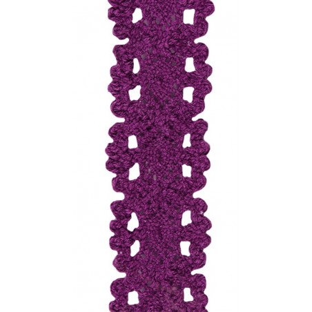 Häkelspitze aubergine