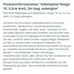 Häkelspitze aubergine