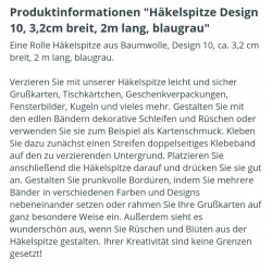 Häkelspitze blaugrau