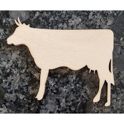 Holz Kuh natur 6 cm