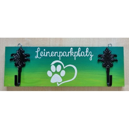 Leinenparkplatz türkis/grün