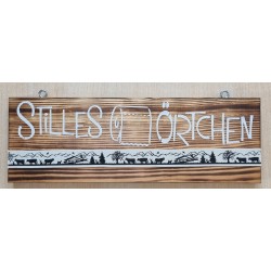 Schild Stilles Örtchen geflammt