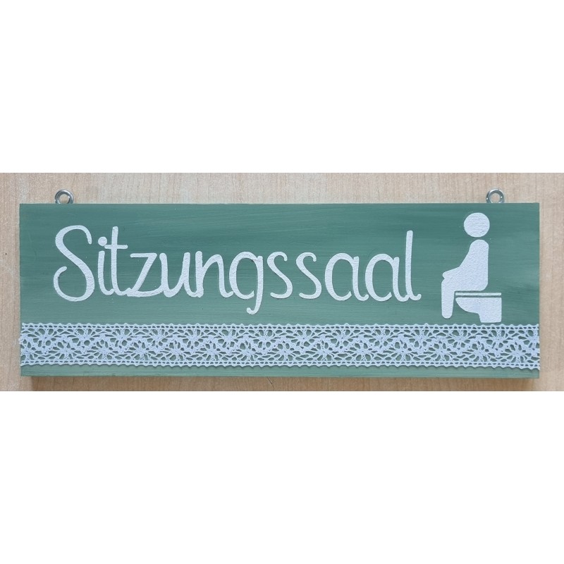 Schild Sitzungssaal seegrün