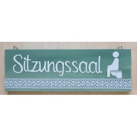 Schild Sitzungssaal seegrün
