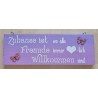 Schild Zuhause ist.....  lila